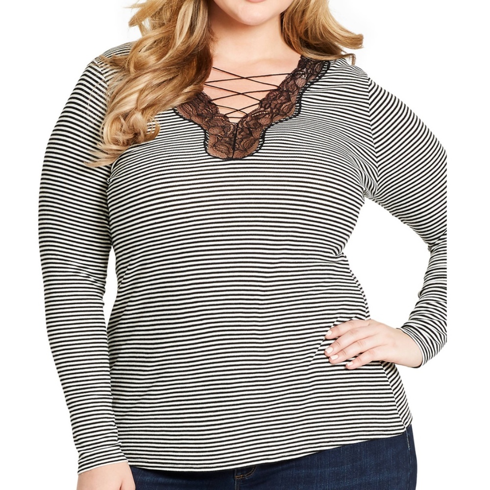 NWT JESSICA SIMPSON YVETTA T-SHIRT TOP PLUS SZ 2X